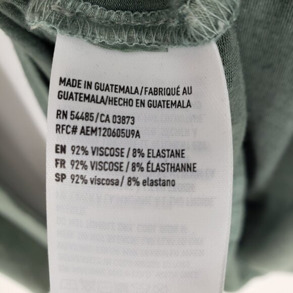 3/$25 American Eagle Long Flare Sleeve Bodysuit S Scoop Neck Strappy Sage Green - Picture 10 of 10